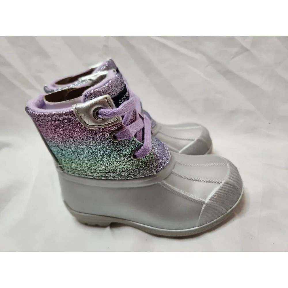 Sperry Port Boot Toddler Girl Size 6 Multicolor Shimmer